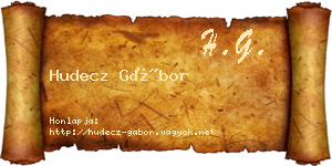 Hudecz Gábor névjegykártya