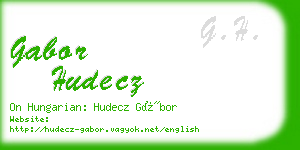 gabor hudecz business card